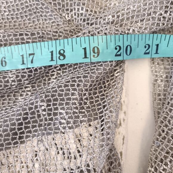 KRAZY KAT Venetian Lace and Sequined Mesh Tunic sz M - Picture 8 of 13